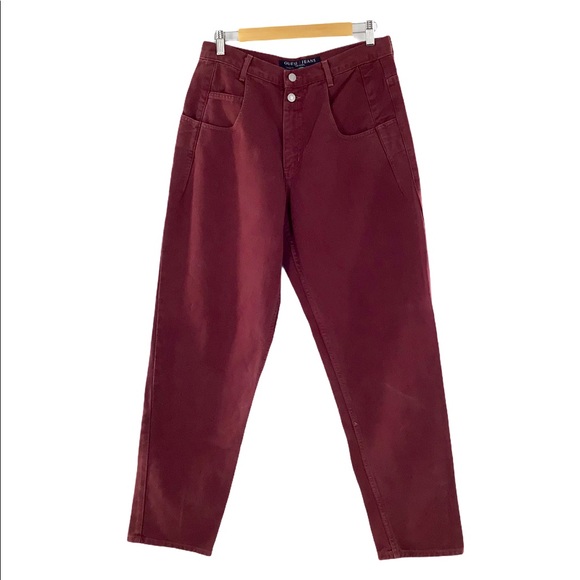 Guess Vintage 2 Button Pascal Burgundy Loose Jean